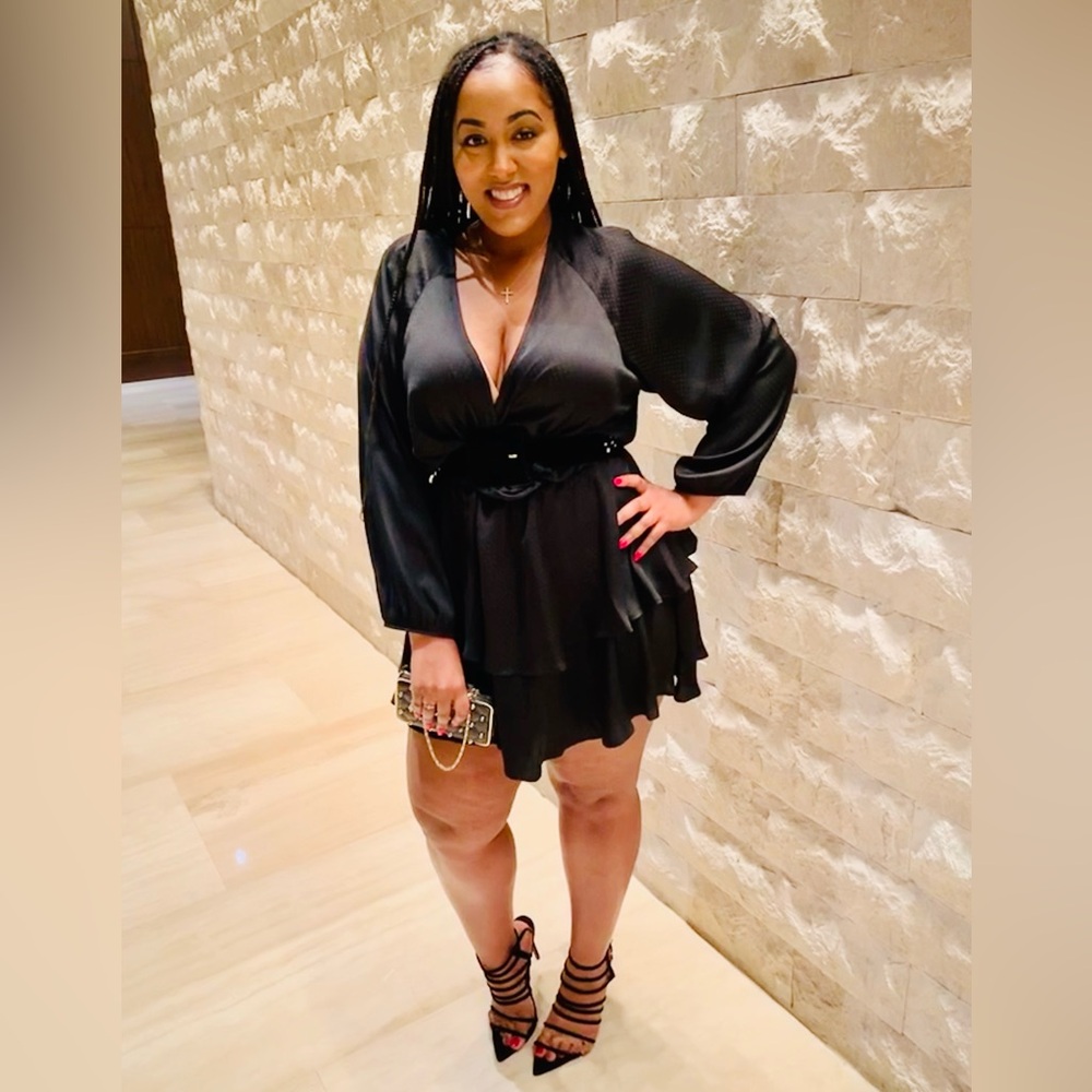 Zara Black Satin dress